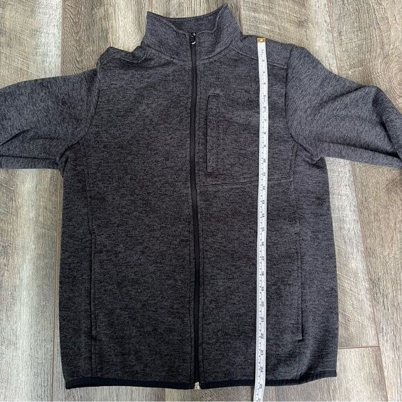 Lands’ End Men’s Sweater Fleece Full Zip Jacket Charcoal Grey Size Small - Picture 7 of 10